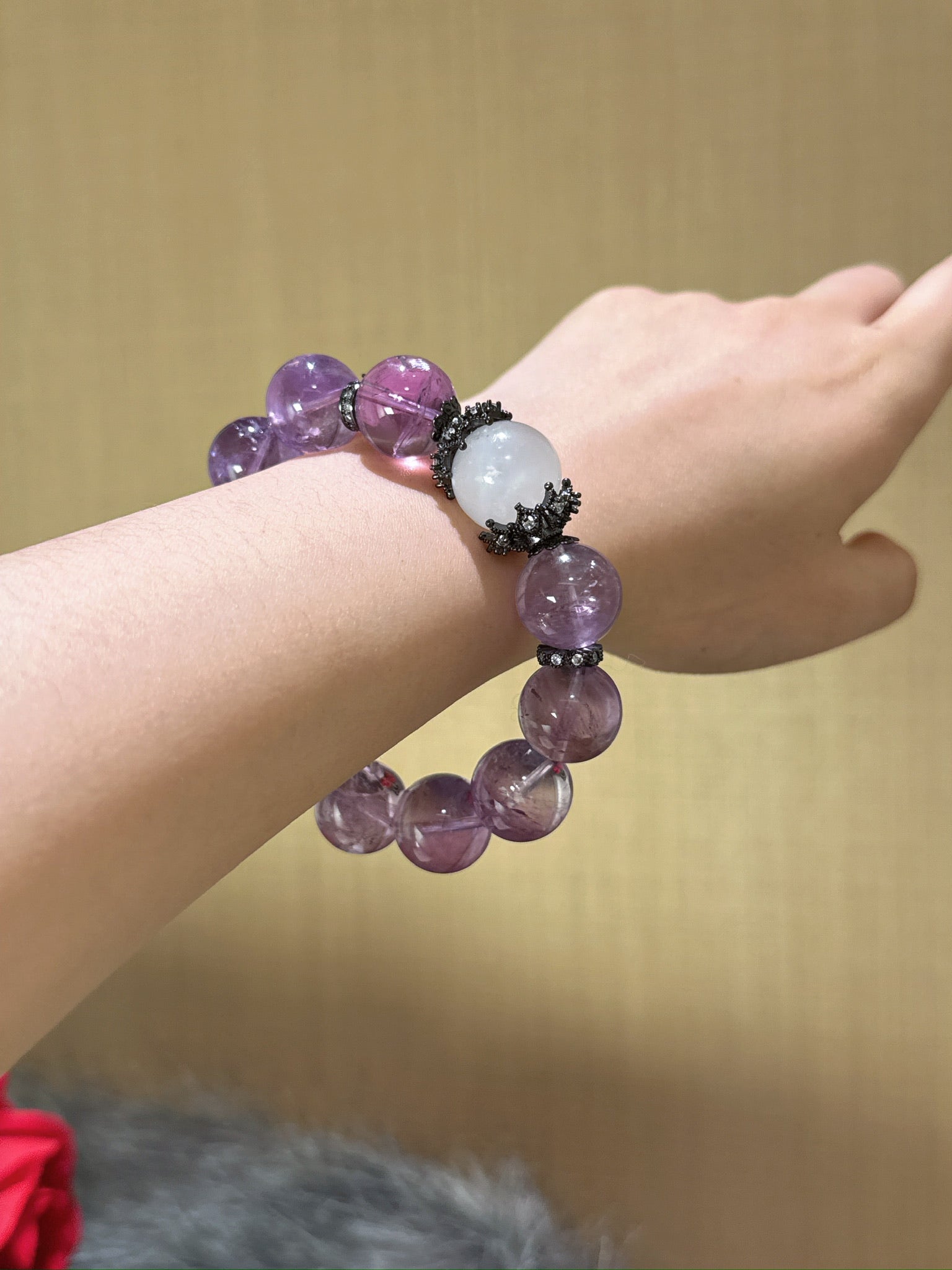 ▫️▪️ Amethyst white ghost bracelet